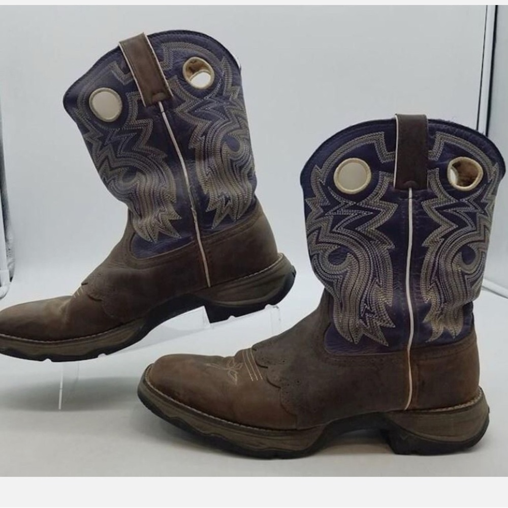 Durango women RD3576 Lady Rebel Leather Cowboy Square Toe flirt Boot Size US 10